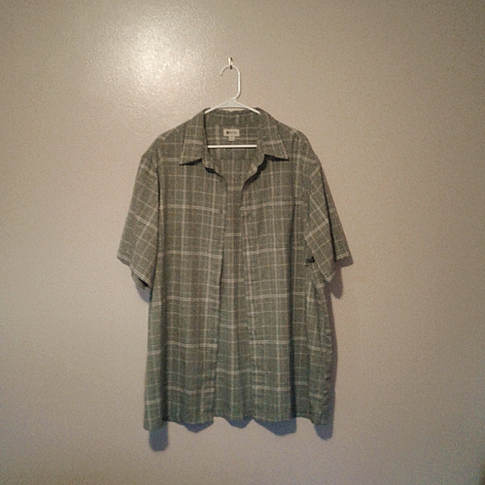 Mens Haggar Short Sleeves Button Down